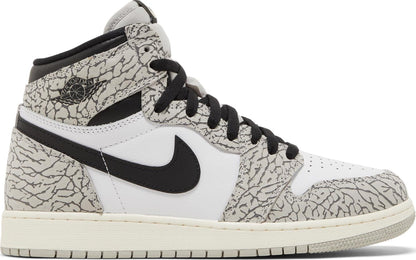Air Jordan Grade School Retro 1 High Og 'White Cement Gs' Sneakers