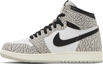 Air Jordan Grade School Retro 1 High Og 'White Cement Gs' Sneakers