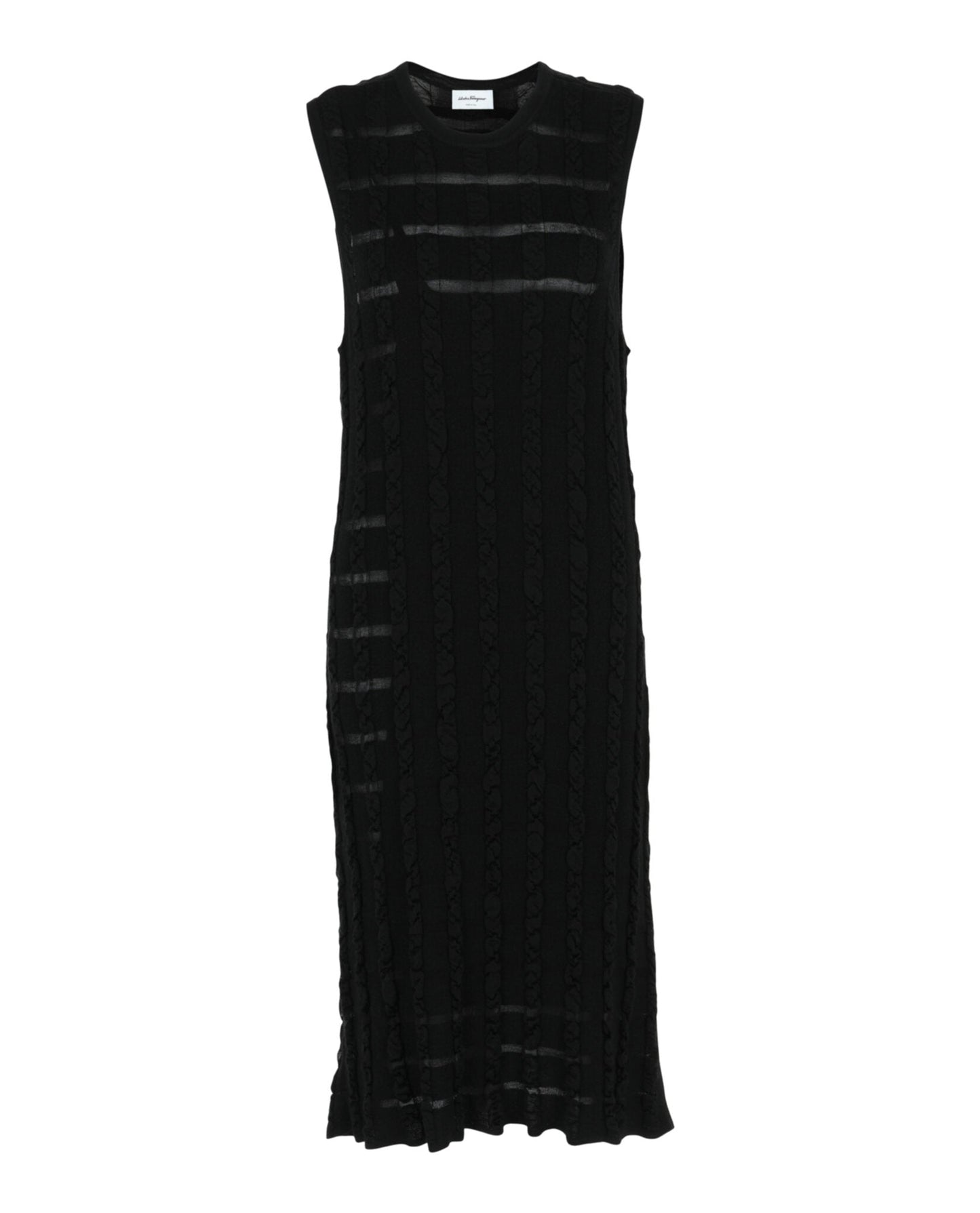 Ferragamo Cable Knit Midi Dress