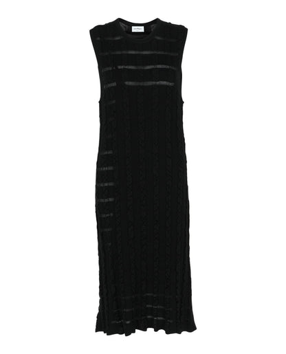 Ferragamo Cable Knit Midi Dress