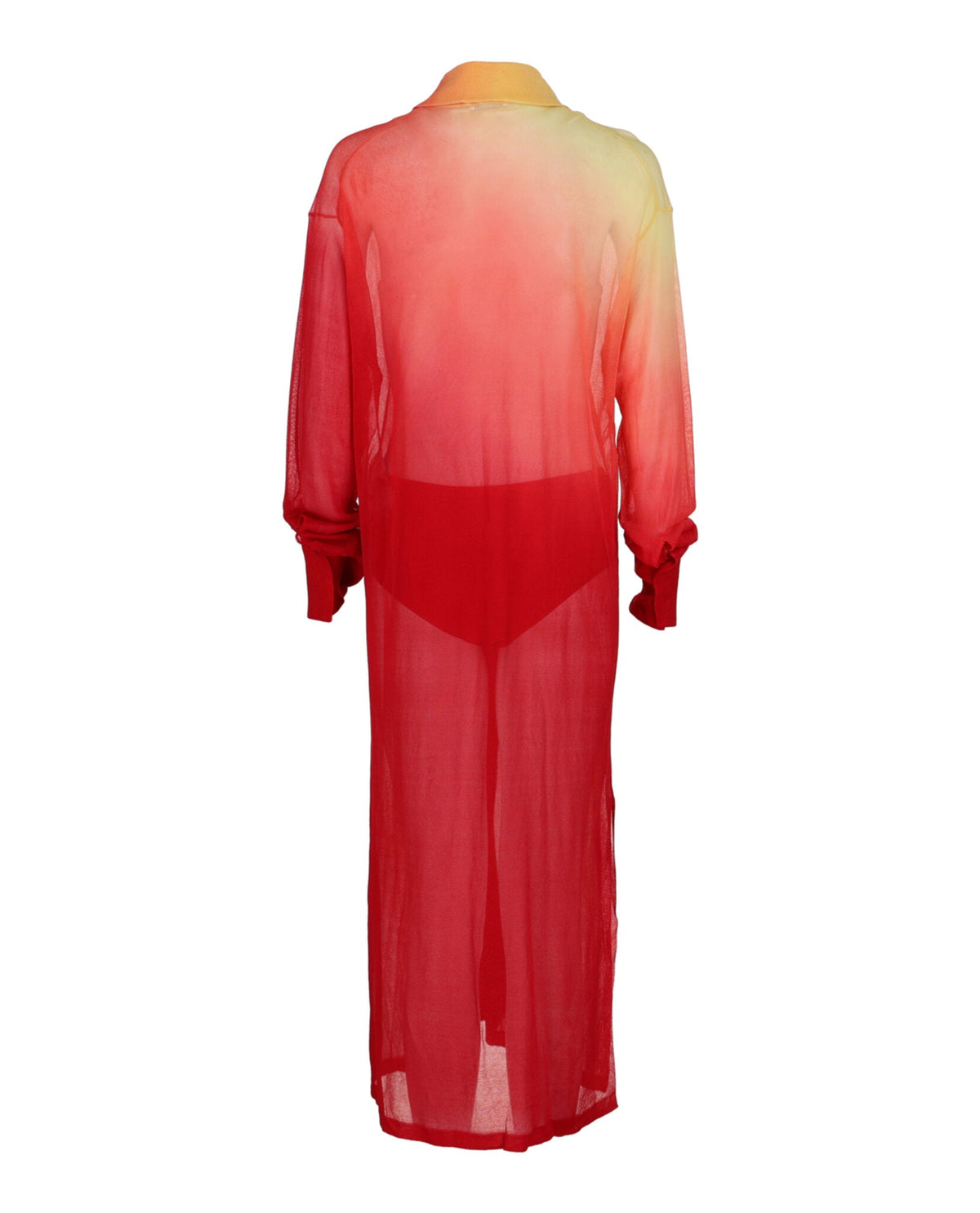 Ferragamo Degrade Silk-Blend Midi Shirt Dress