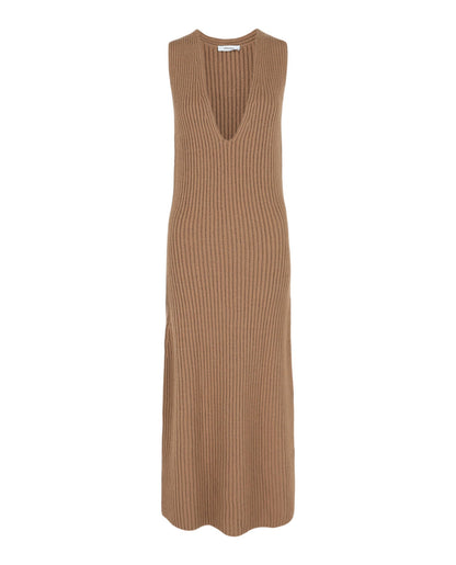 Ferragamo Sleeveless Ribbed Knit Dress