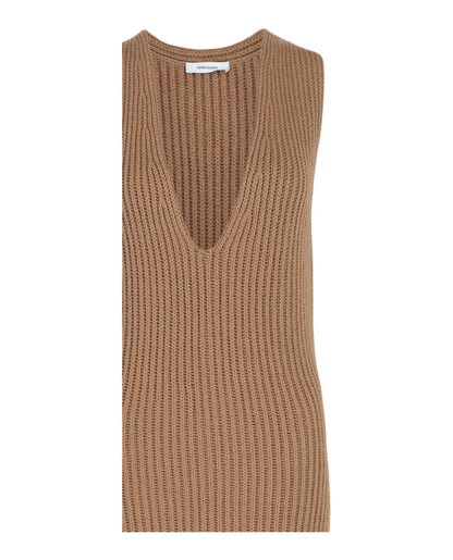 Ferragamo Sleeveless Ribbed Knit Dress