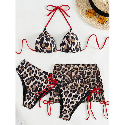 Wild Leopard Print Beach Dress Set for Women