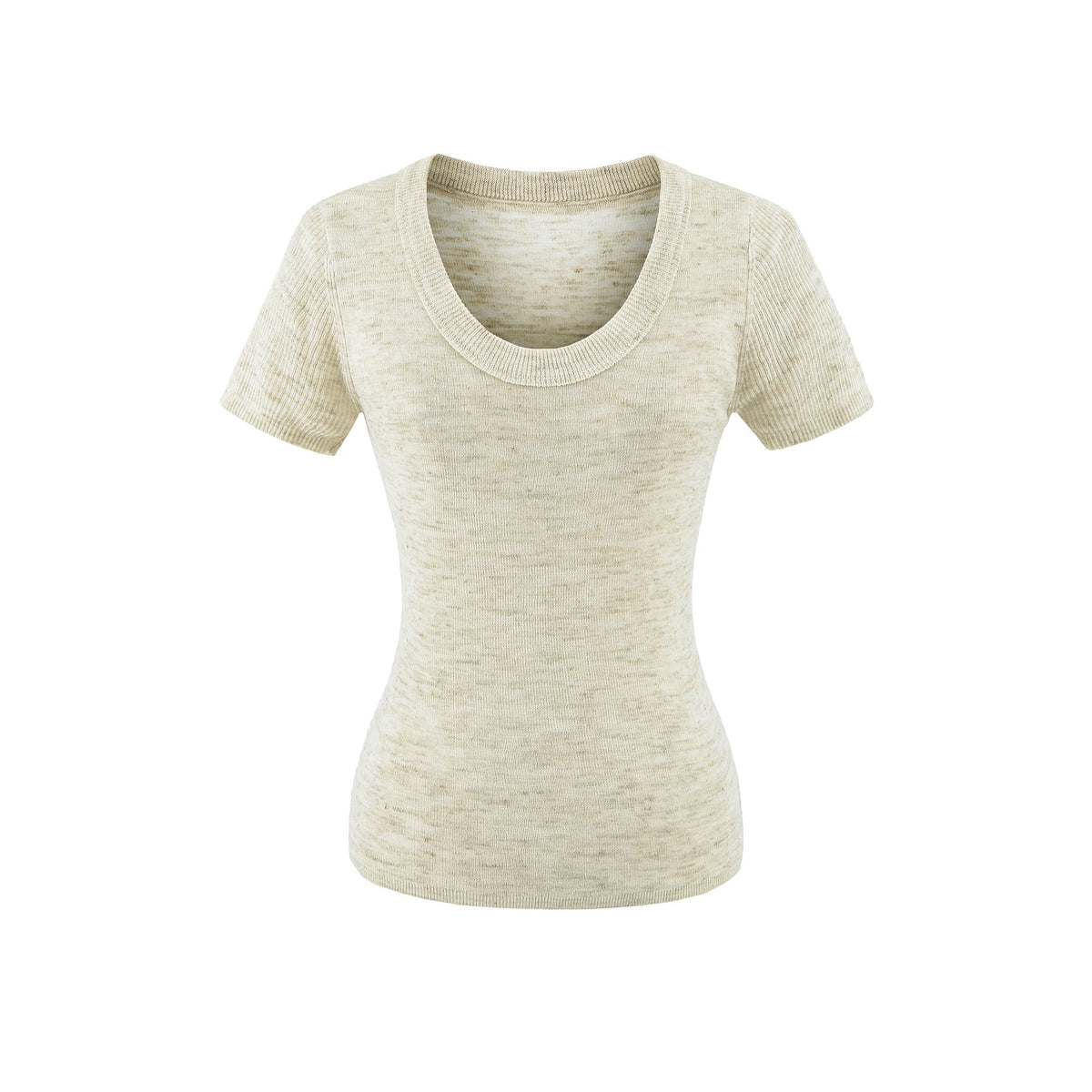 U-neck short sleeved top