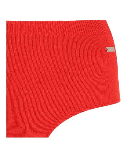 Ferragamo Ribbed Texture High-Waisted Knitted Coulottes