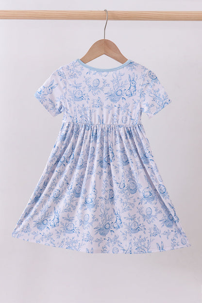 Blue bunny egg bamboo dress