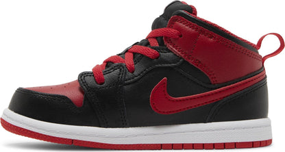 Air Jordan Toddlers Retro 1 Mid 'Alternate Bred 2022 Td' Sneakers