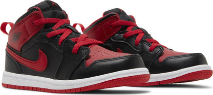 Air Jordan Toddlers Retro 1 Mid 'Alternate Bred 2022 Td' Sneakers