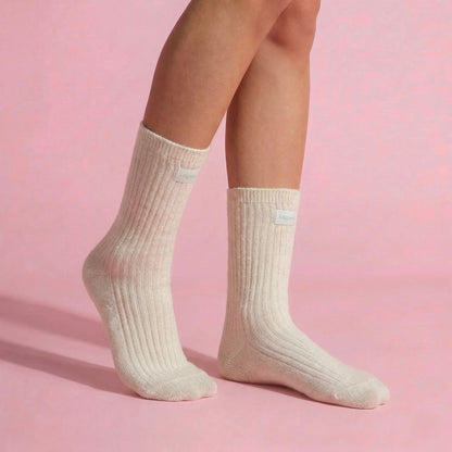 Anna-Kaci Women's 3-Pair Ribbed Crew Socks Set Soft Stretch Knit Fabric Minimal Everyday Comfort Socks