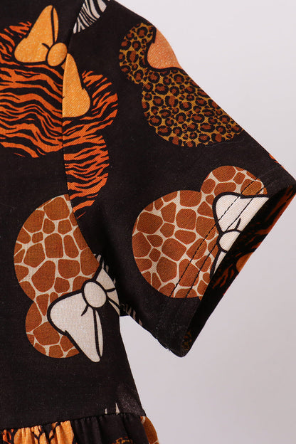 Brown character bamboo dress