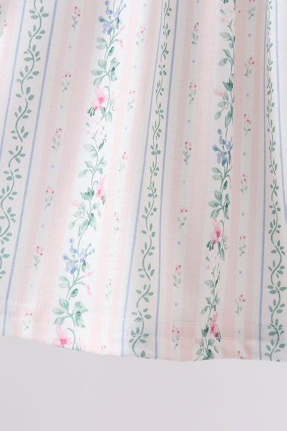 Bow Floral Applique Bloomer Set