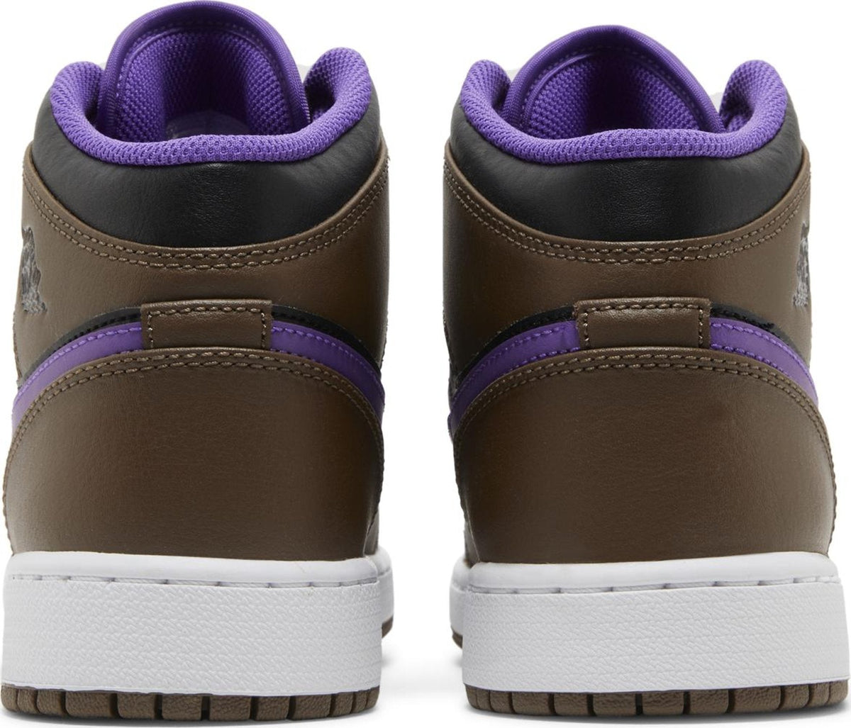 Air Jordan Grade School Retro 1 Mid 'Purple Mocha Gs' Sneakers