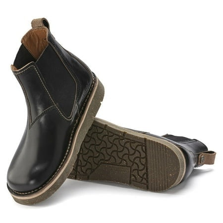 Birkenstock Unisex Birmingham Slip On Mid Natural Leather Black