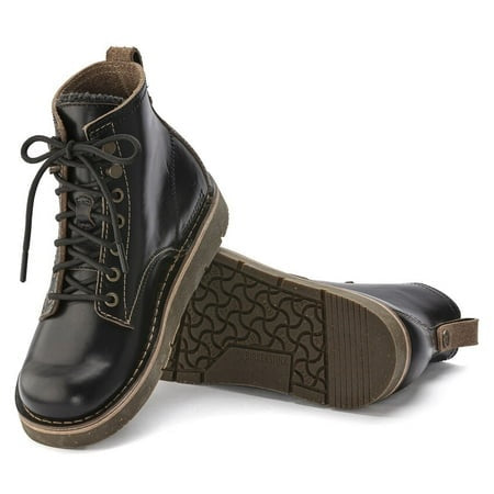 Birkenstock Unisex Birmingham Lace Mid Natural Leather Black