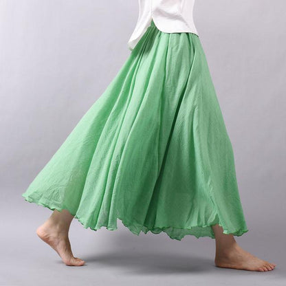Saia Summer Skirt | High-Sense Lightweight Flowing Waistband | Trendy Minimalist Sleek A-Line Skirt | Luxury-Label Statuesque Radiant Apparel | 2026 High-Fashion Emerald-Luxe Essential
