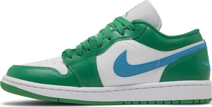 Air Jordan Women's Retro 1 Low 'Lucky Green Aquatone' Sneakers
