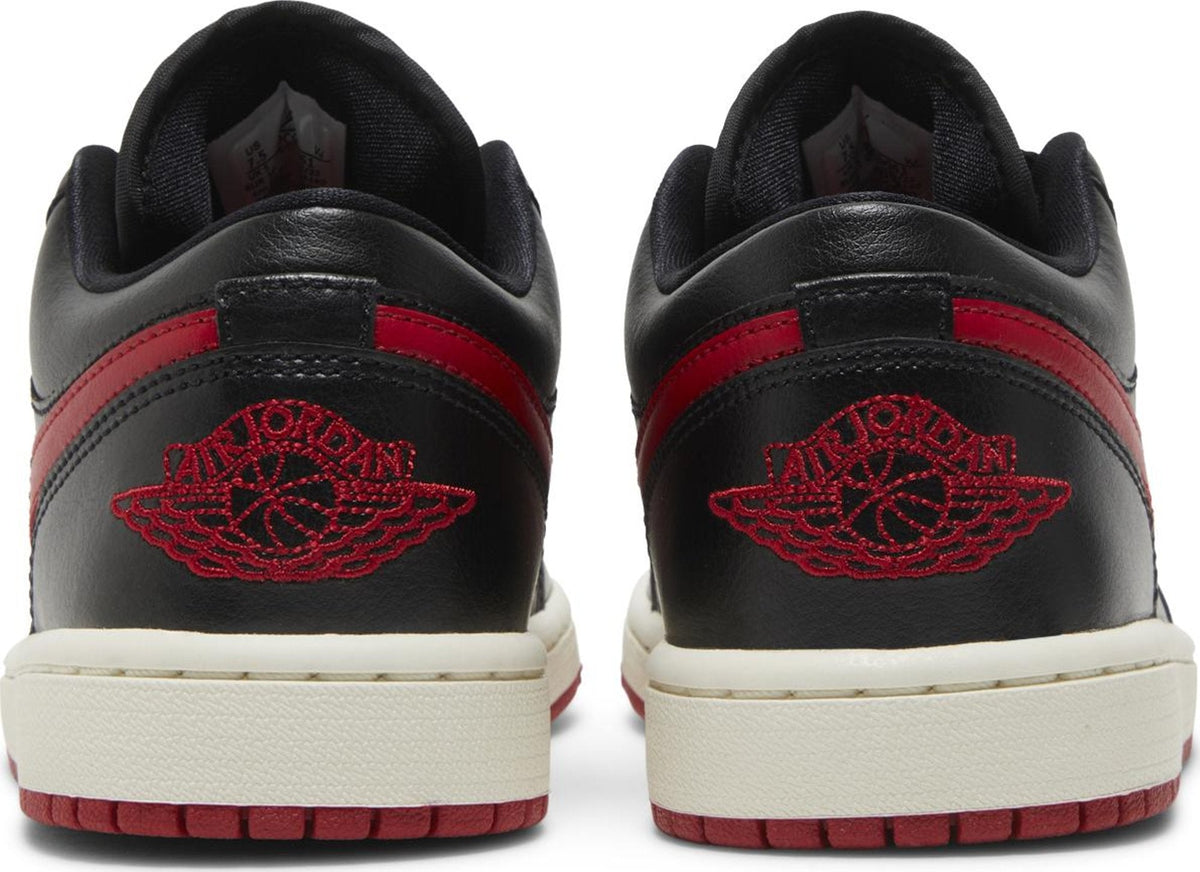 Air Jordan Women's Retro 1 Low 'Bred Sail ' Sneakers