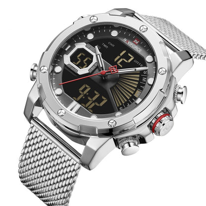 Men’s Luxury Sports Watch | High-Sense Multi-Functional Chronograph | Trendy Waterproof Military-Style Wristwatch | Rugged Tactical Men’s Sports Watch | 2026 High-Fashion Performance Digital-Analog Watch