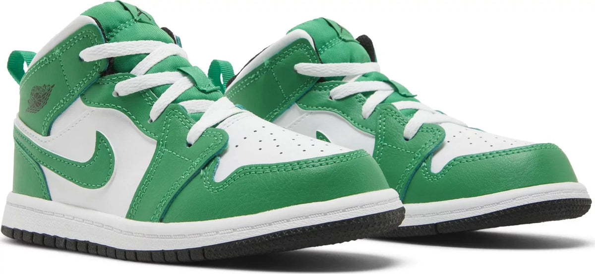 Air Jordan Toddlers Retro 1 Mid 'Lucky Green' Td Sneakers