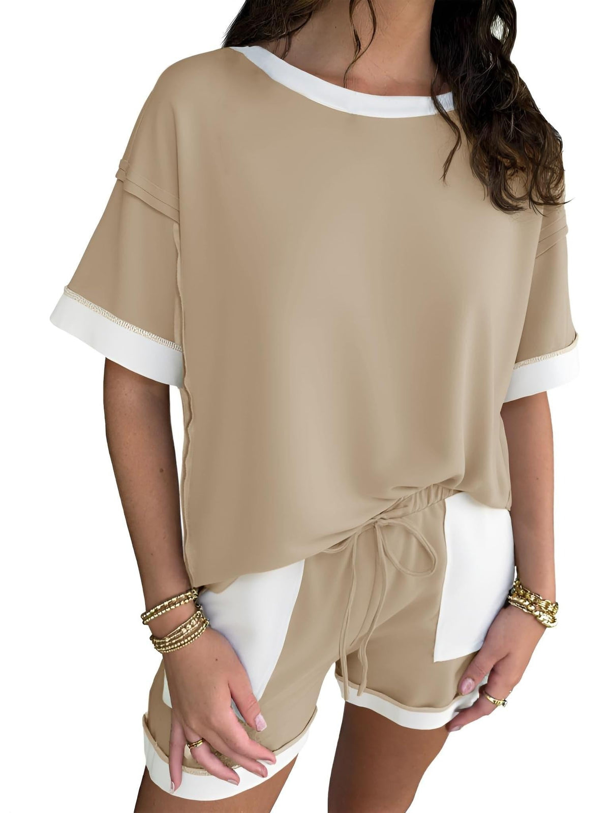Women's Color-Block Loungewear Set