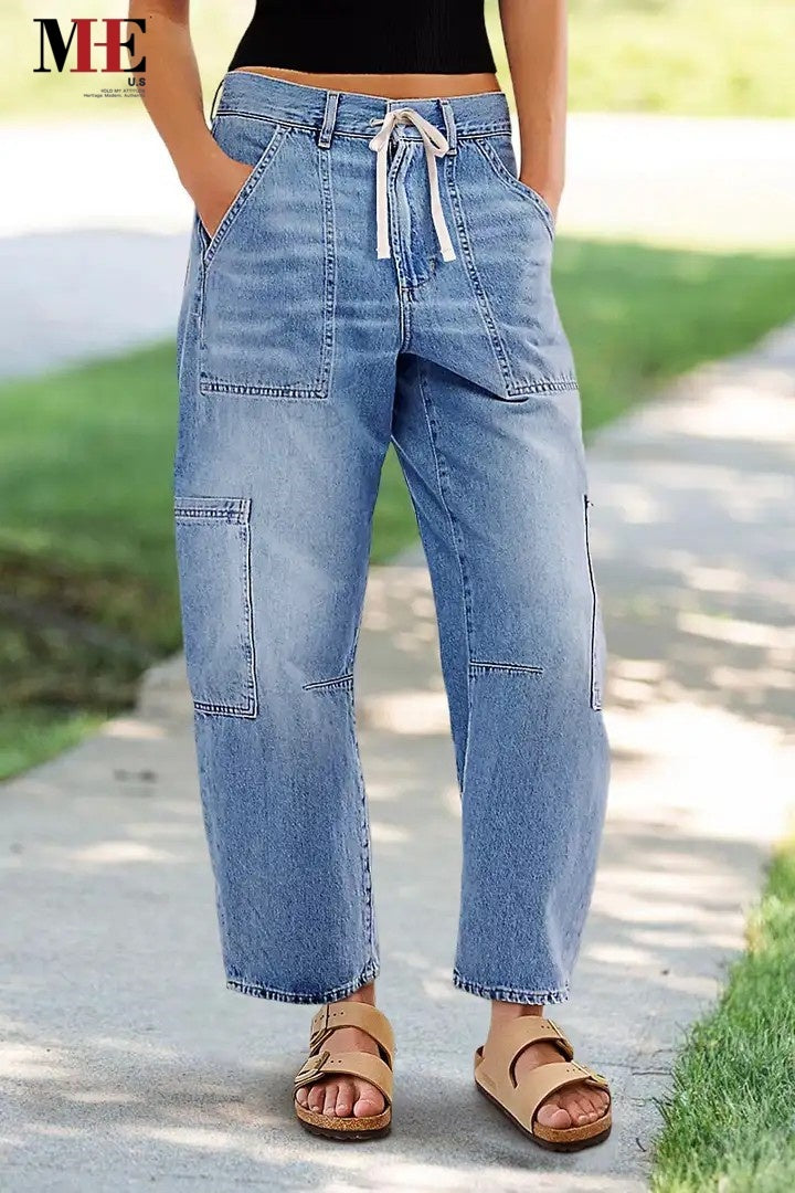 Women’s Jeans T195 | Trendy High-Sense Urban Denim | Premium Sculpted Fit Blue Jeans for Women | Modern Casual Straight-Leg Trousers | 2026 New Season Denim Collection
