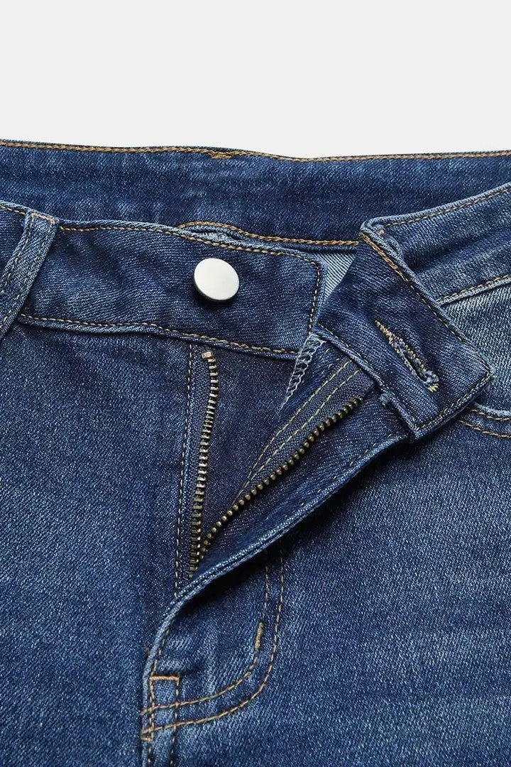 Women’s Premium Jeans T216 | High-Sense Light Blue Slim-Straight Denim | Elegant High-Waisted Women's Trousers | Trendy Sculpted Fit Casual Jeans | 2026 Modern Fashion Denim Collection