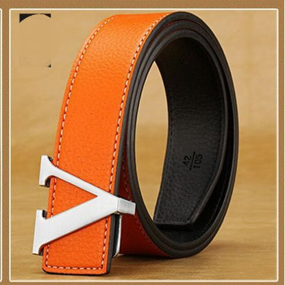 Men’s Personalized Leather Letter Belt | Initial Buckle Designer Style Belt for Men | Luxury Alphabet Motif Leather Waistband | Trendy Custom Letter Fashion Belt