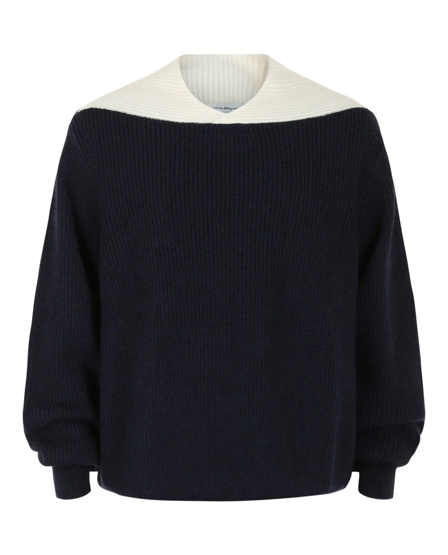 Ferragamo Two-Tone Knit Sweater