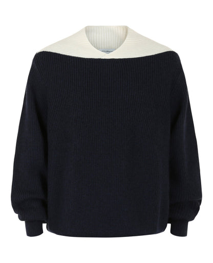 Ferragamo Two-Tone Knit Sweater
