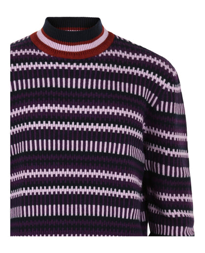 Ferragamo Striped Cashmere-Blend Sweater