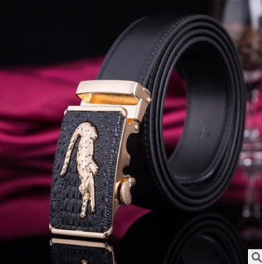 Men’s Factory Direct Automatic Leather Belt | Premium Wholesale Business Ratchet Belt | Luxury Genuine Leather Men's Belt | Sleek Professional No-Hole Automatic Waistband