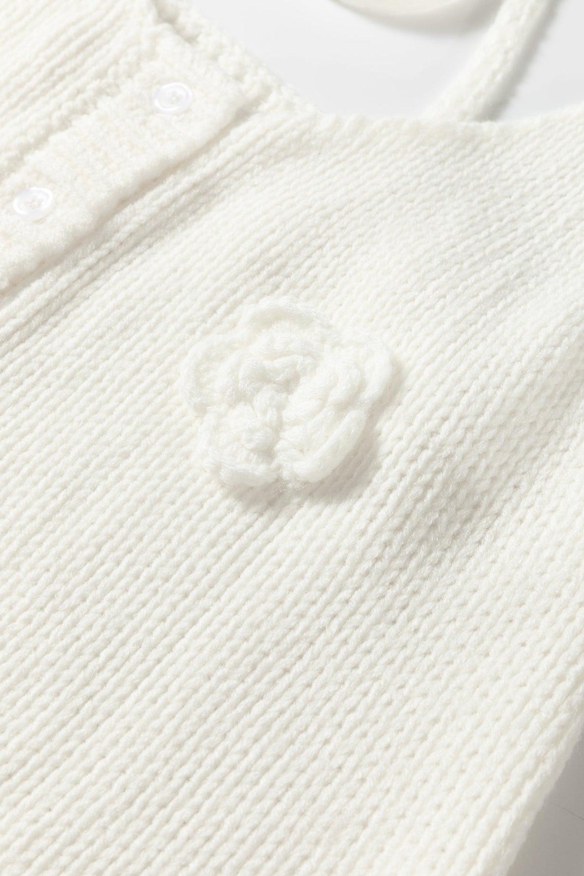 Threaded Pear Maddie Flower Spaghetti Straps Sweater
