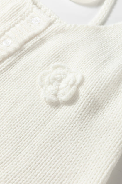 Threaded Pear Maddie Flower Spaghetti Straps Sweater