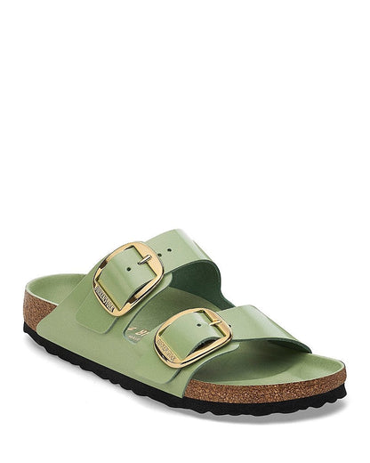 Birkenstock Arizona Big Buckle Natural Leather Patent High-Shine Sandals