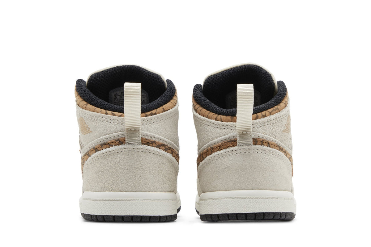 Air Jordan Toddlers Retro 1 Mid Se 'Brown Elephant Td' (Td)'
