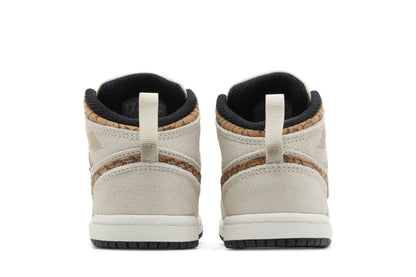 Air Jordan Toddlers Retro 1 Mid Se 'Brown Elephant Td' (Td)'
