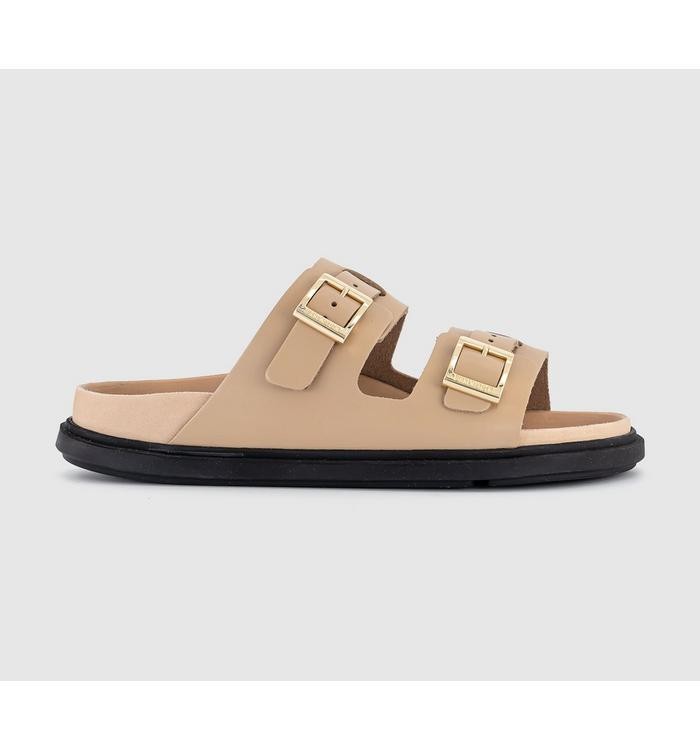 Birkenstock Madrid Big Buckle Natural Leather High Shine Sandals