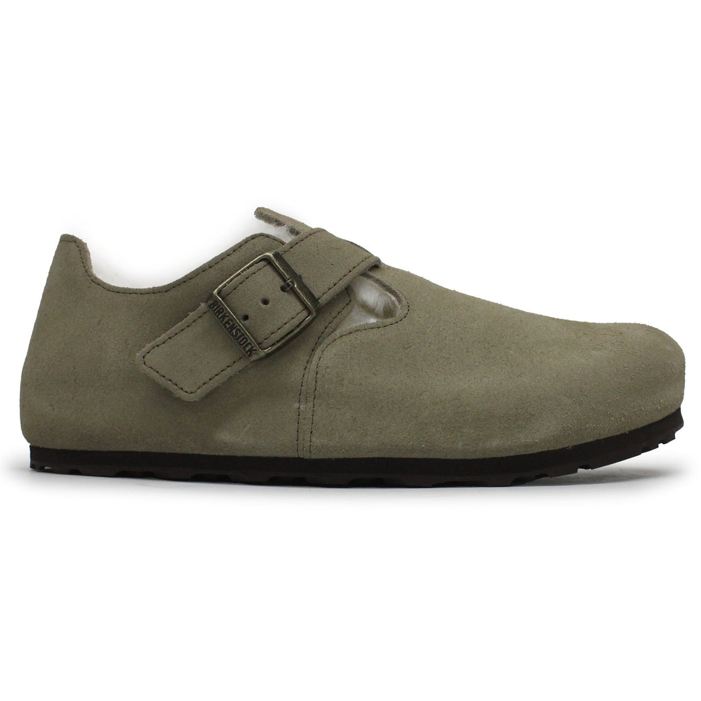 Birkenstock Arizona Shearling Suede Leather Sandals Regular