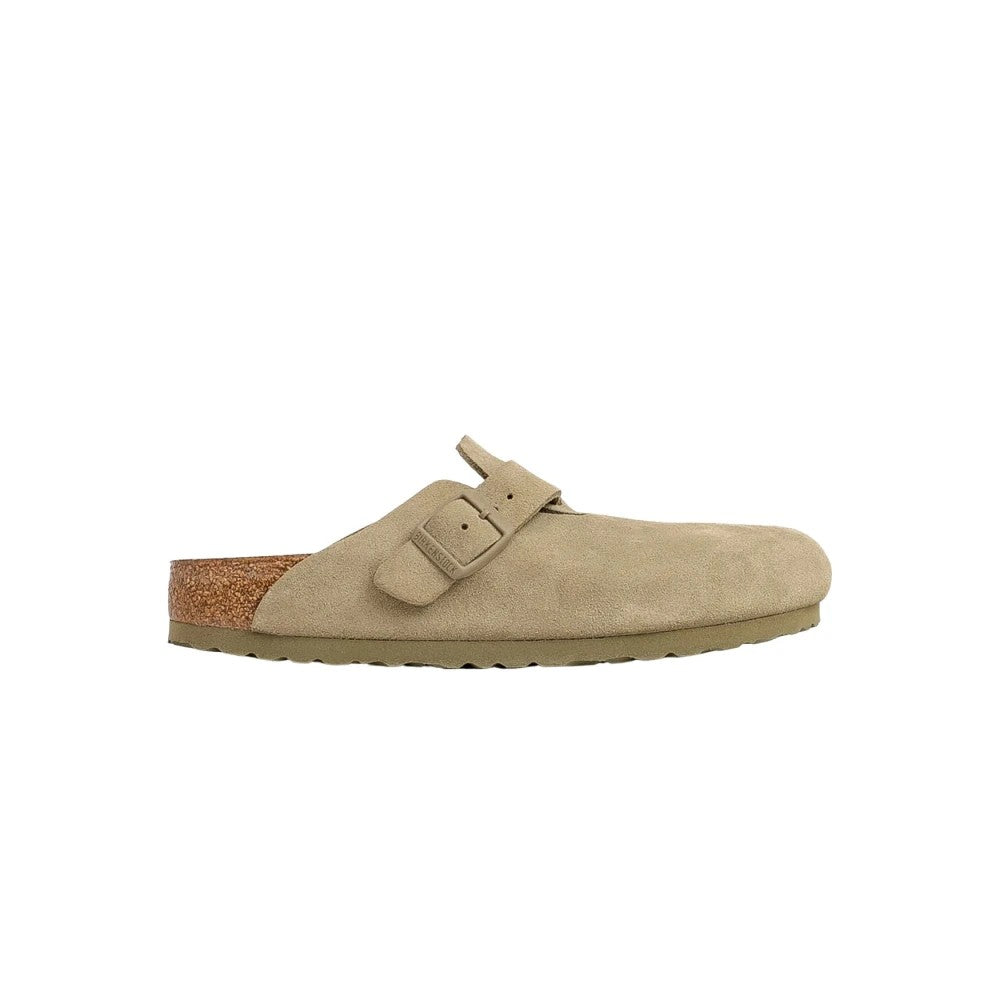 Birkenstock Boston Faded Khaki, Suede Leather