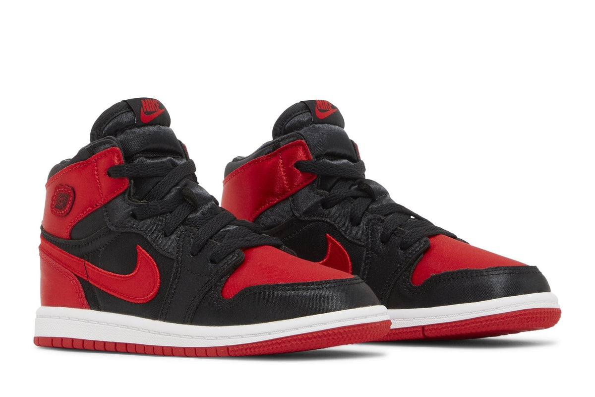Air Jordan Toddlers Retro 1 High Og 'Satin Bred Td' Sneakers