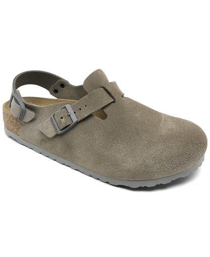 Birkenstock Tokio Inside Shearling Suede Leather Clogs Narrow