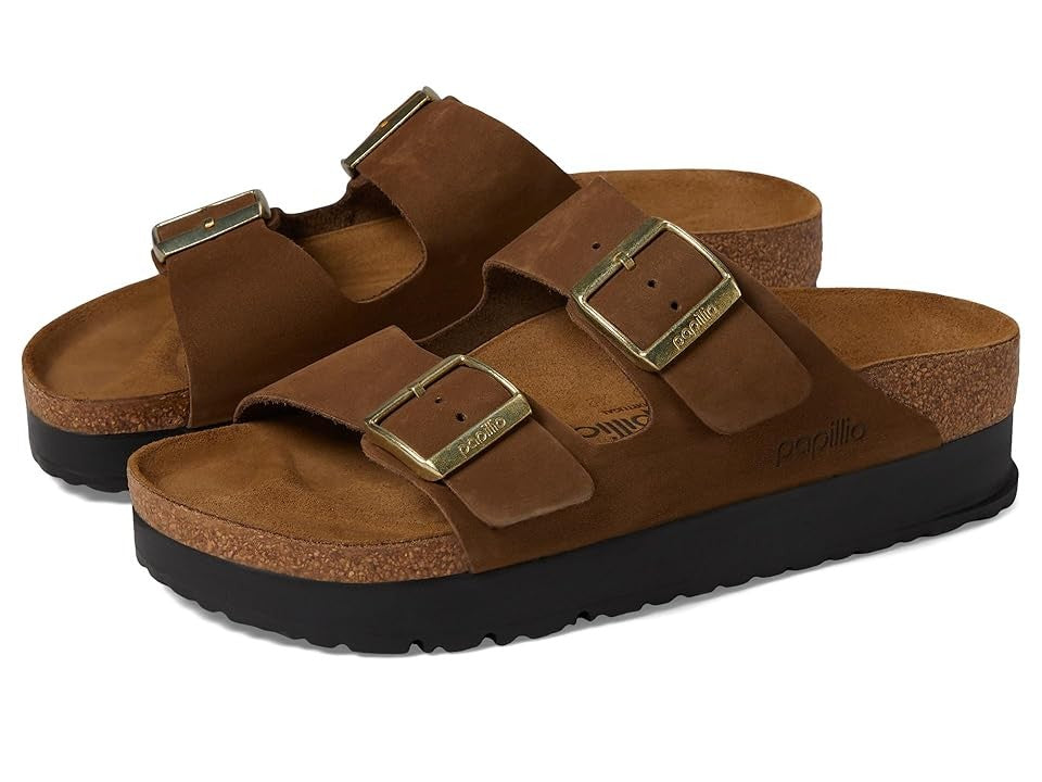 Birkenstock Arizona Pap Chunky Suede Leather Sandals Narrow