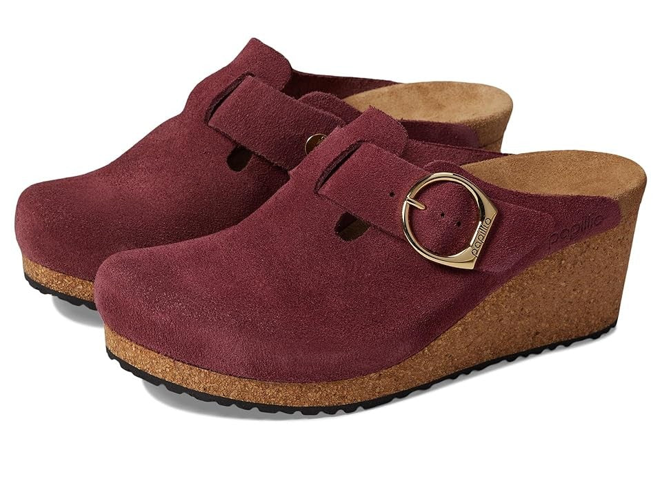 Birkenstock Fanny Ring-Buckle Natural Leather Wedge Clog Narrow