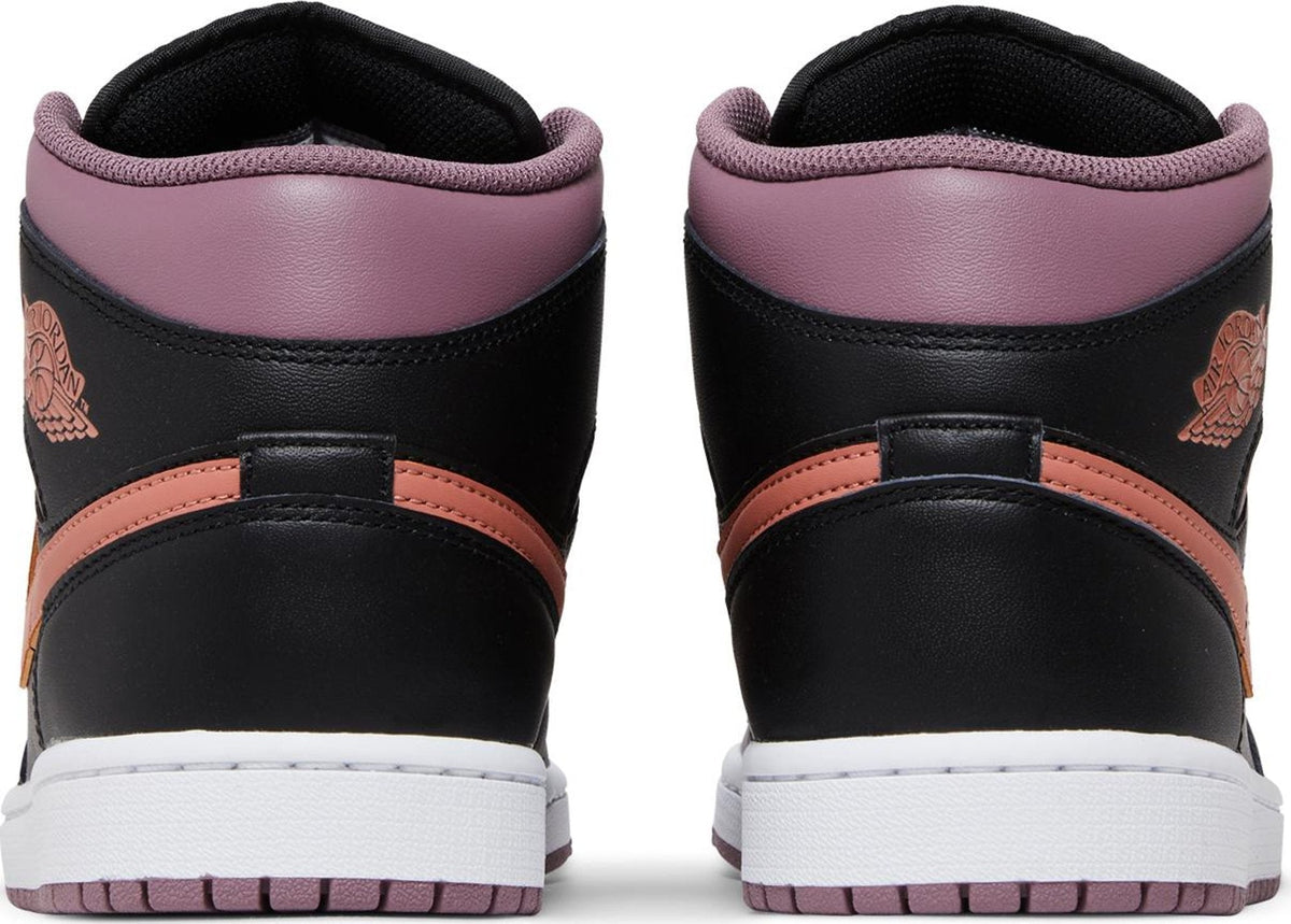 Air Jordan Men's Retro 1 Mid Se 'Black Sky J Mauve' Sneakers