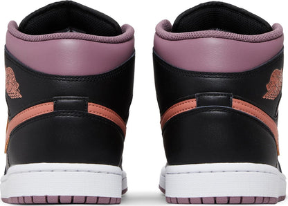 Air Jordan Men's Retro 1 Mid Se 'Black Sky J Mauve' Sneakers