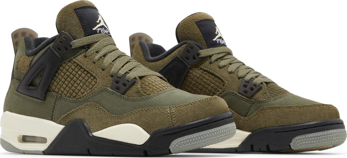 Air Jordan Grade School Retro 4 Se 'Craft Medium Olive' Gs Sneakers