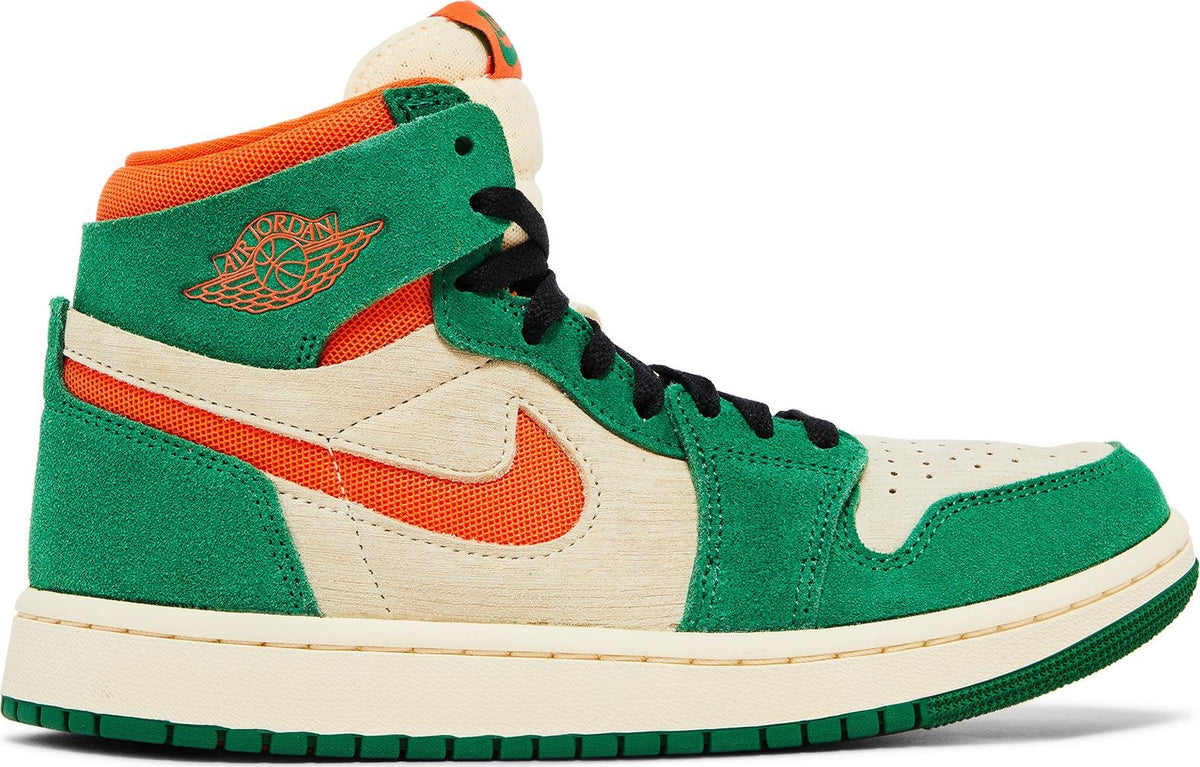 Air Jordan Women's Retro 1 High Zoom Air Cmft 2 'Pine Green Orange' Sneakers