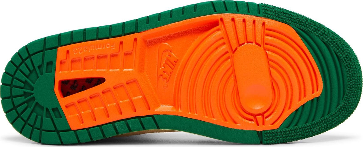 Air Jordan Women's Retro 1 High Zoom Air Cmft 2 'Pine Green Orange' Sneakers