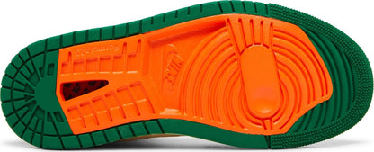 Air Jordan Women's Retro 1 High Zoom Air Cmft 2 'Pine Green Orange' Sneakers